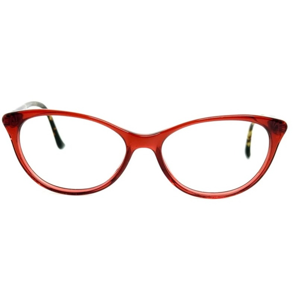 Safilo Buratto 06 C9A‎ Red Cat Eye Eyeglass Frames Full Rim 51‑16‑140 Italy